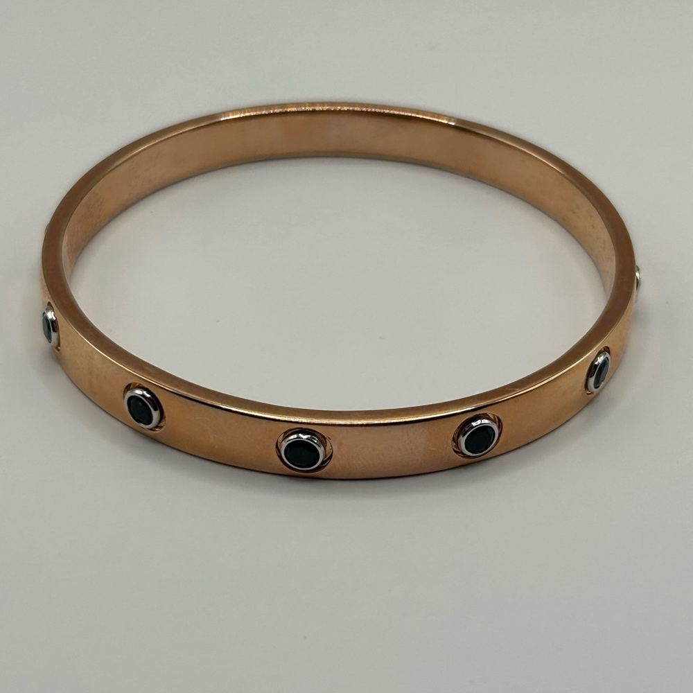 Milor Bronze Gold Bangle with Black Spinal